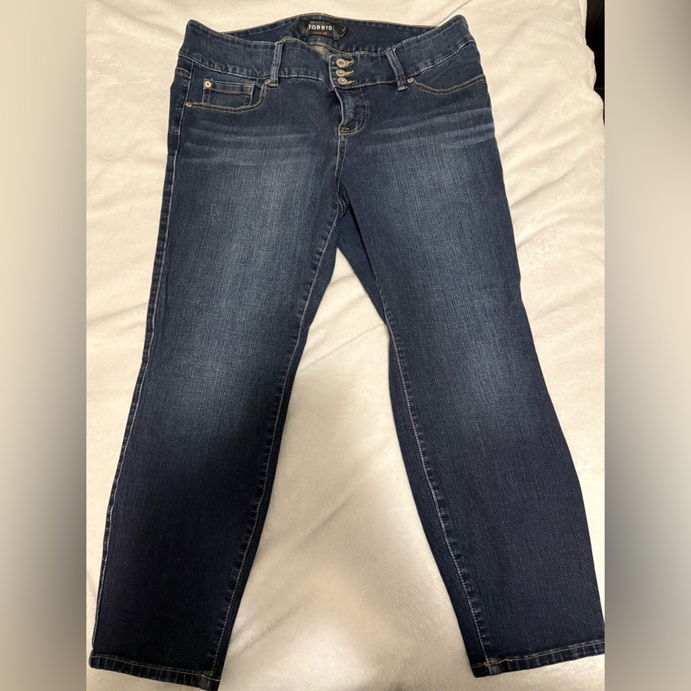 Torrid Premium Jegging with Triple Button in Dark Blue